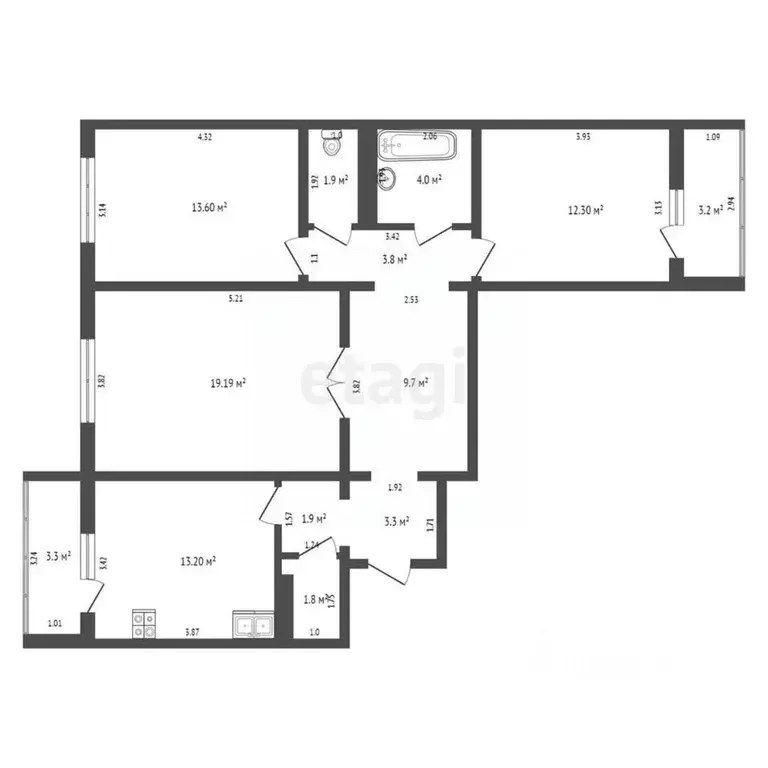 3-к кв. Оренбургская область, Оренбург Карагандинская ул., 63 (85.4 м) - Фото 2