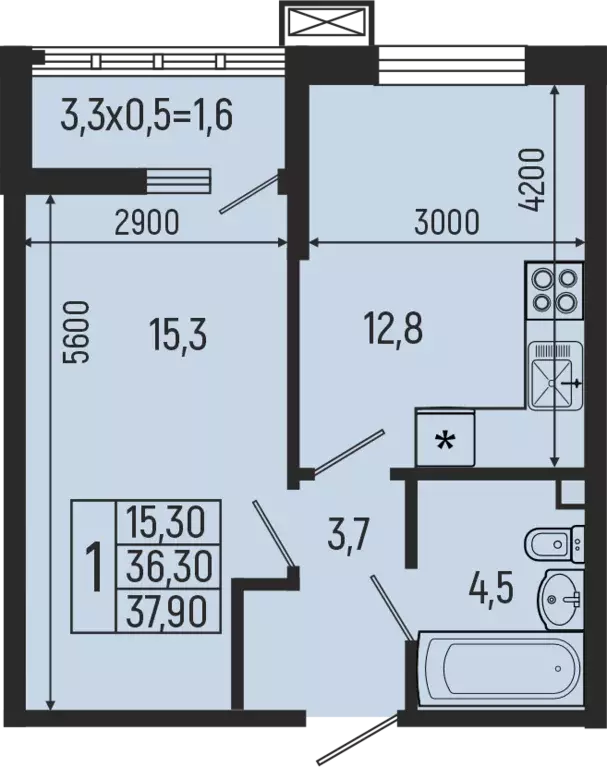 Продаётся 1-к квартира, 37.9 м - Фото 0