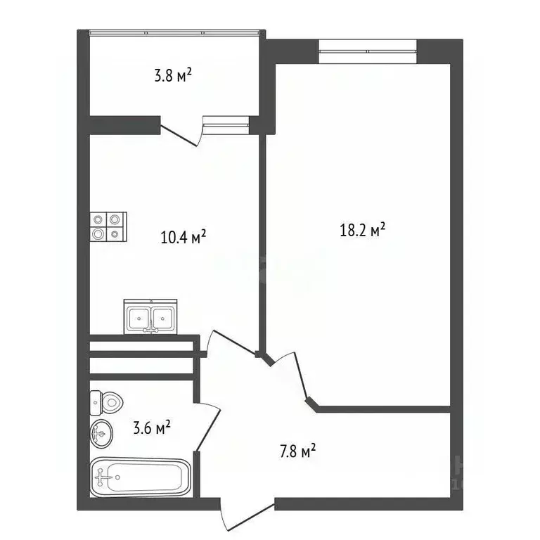 1-к кв. Краснодарский край, Анапа Владимирская ул., 150 (40.0 м) - Фото 2