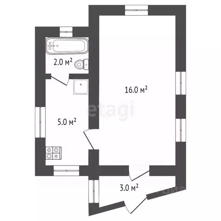 1-к кв. Крым, Ялта туп. Таврический, 6 (27.0 м) - Фото 1