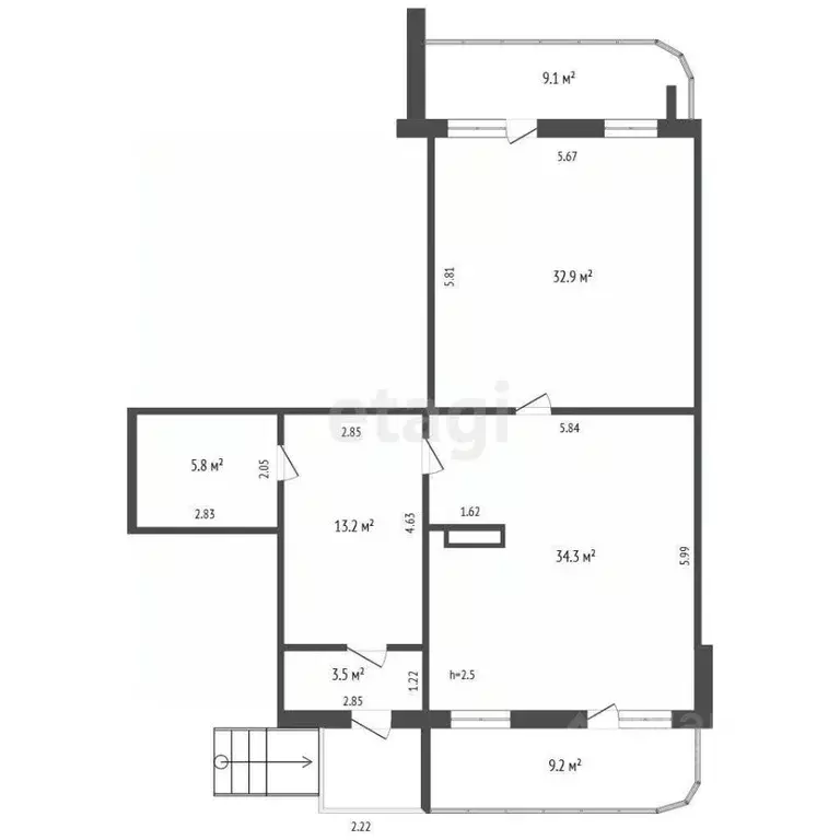 Помещение свободного назначения в Тюменская область, Тюмень ул. ... - Фото 2