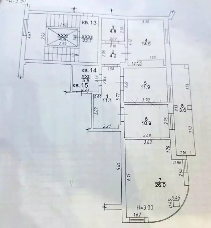 3-к кв. Краснодарский край, Анапа ул. Шевченко, 73Б (120.0 м) - Фото 2