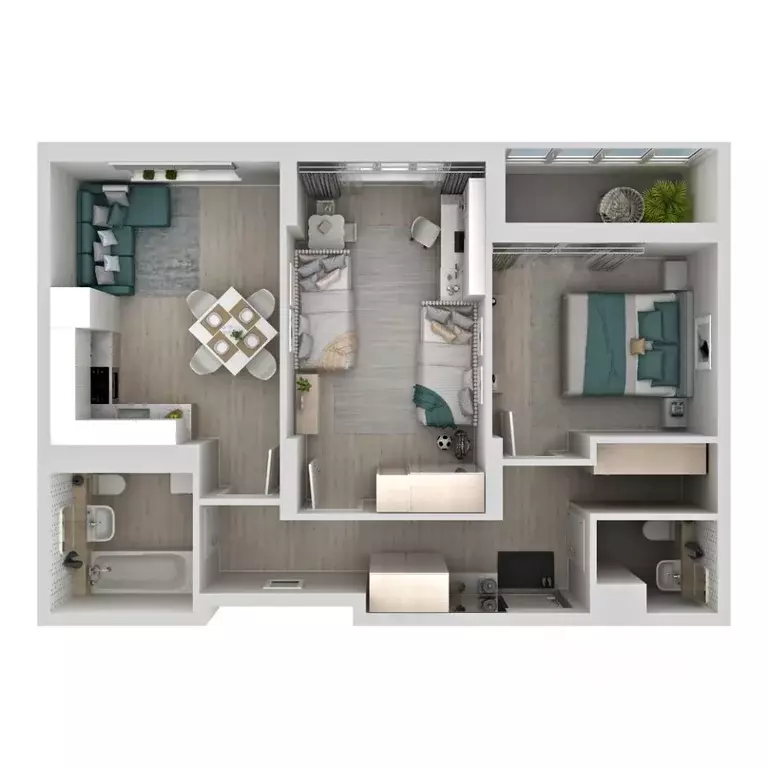 2-к кв. Самарская область, Самара Южное ш., 13 (60.05 м) - Фото 1