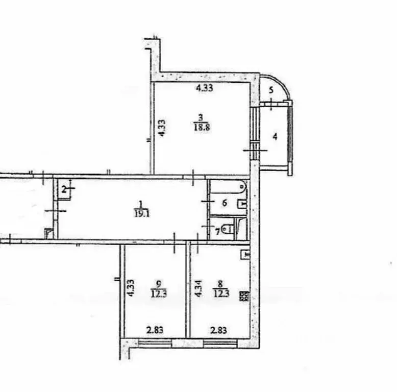 2-к кв. Московская область, Долгопрудный Молодежная ул., 12 (72.0 м) - Фото 0