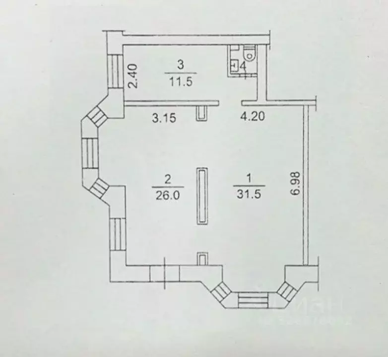 Торговая площадь в Томская область, Томск Комсомольский просп., 67 (70 ... - Фото 1