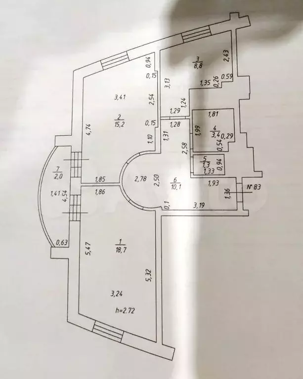 2-к. квартира, 59,5 м, 12/17 эт. - Фото 0