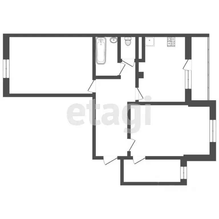 2-к кв. Тверская область, Тверь просп. Чайковского, 100 (52.7 м) - Фото 2