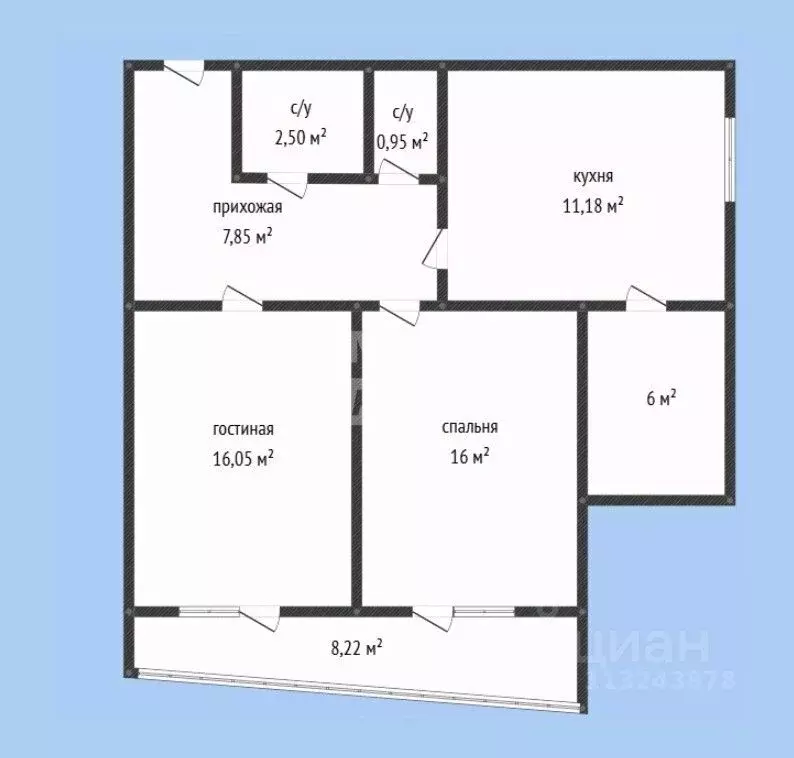 2-к кв. Дагестан, Каспийск просп. М. Омарова, 9В (68.0 м) - Фото 2