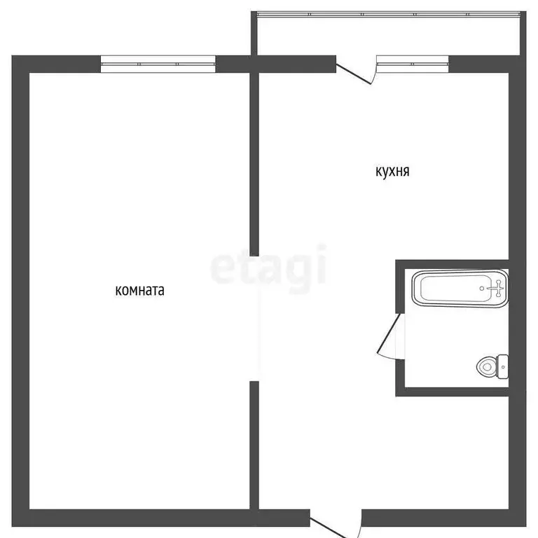 1-комнатная квартира: Троицк, улица имени А.Е. Карташова, 39 (37 м) - Фото 1