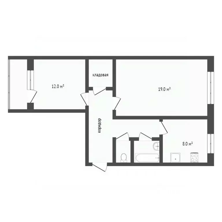 2-к кв. Воронежская область, Воронеж Новосибирская ул., 26 (57.0 м) - Фото 1