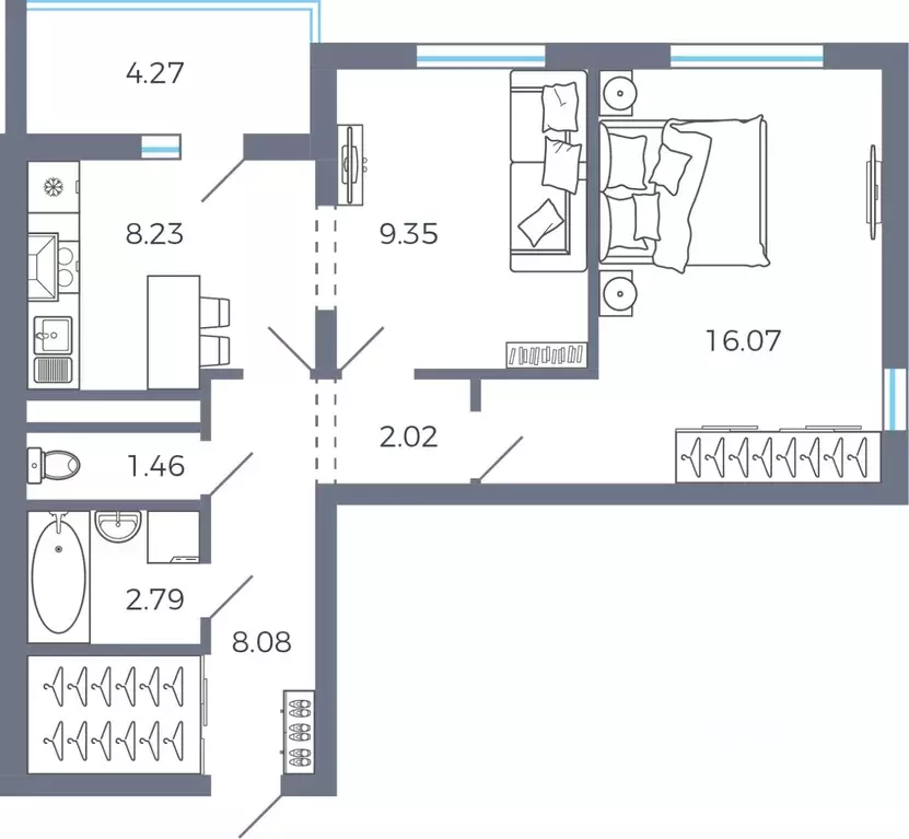 2-к кв. Самарская область, Волжский район, Лопатино с/пос, пос. ... - Фото 1