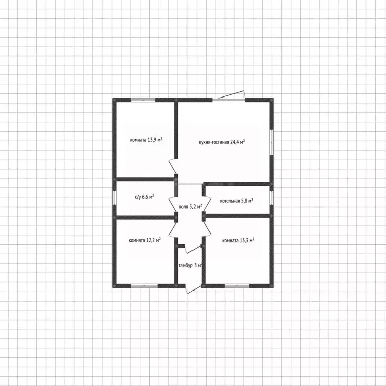 Дом в Краснодарский край, Белореченск пер. Бирюсинка (107 м) - Фото 2