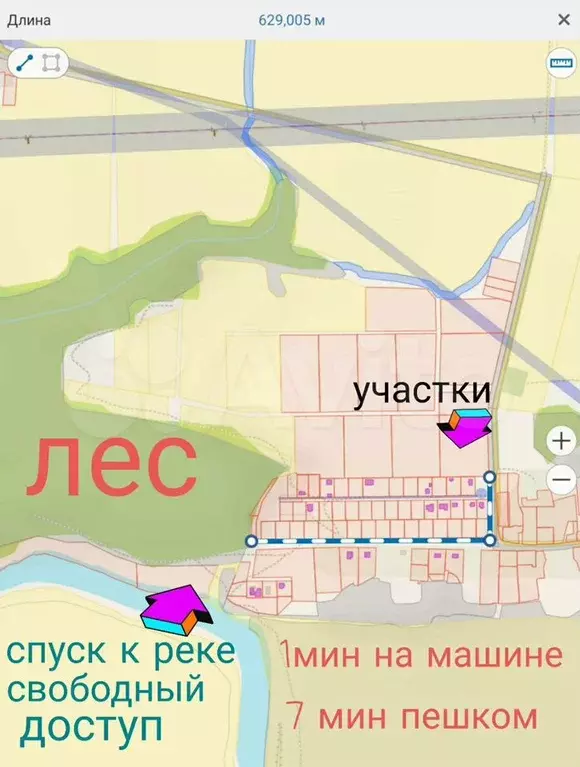 Участок 7 сот. (ИЖС) - Фото 1