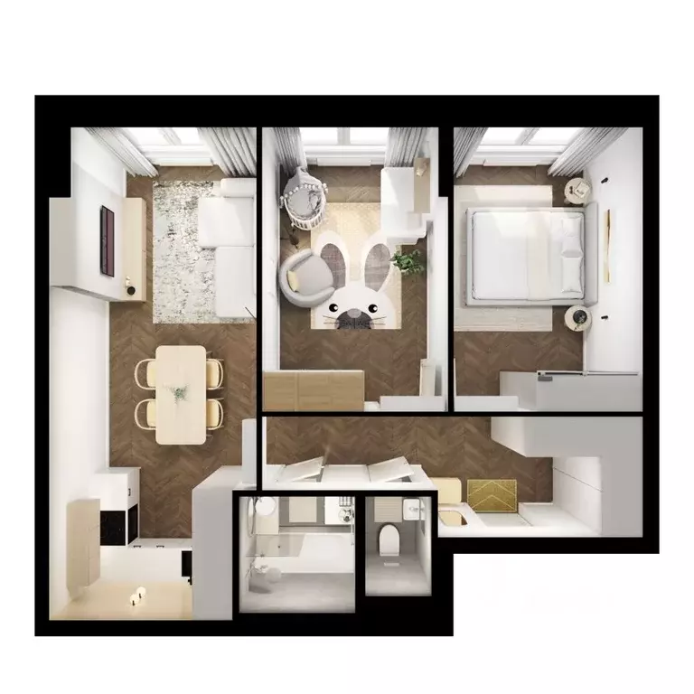 2-к кв. Московская область, Ленинский городской округ, Боброво пгт ... - Фото 2