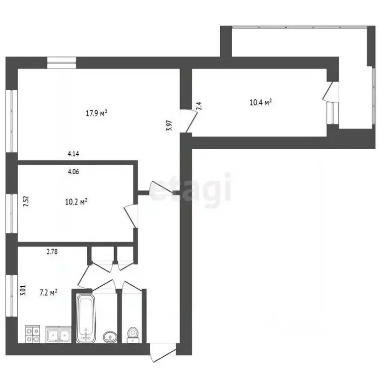 3-к кв. Ярославская область, Ярославль ул. Большая Октябрьская, 126 ... - Фото 2