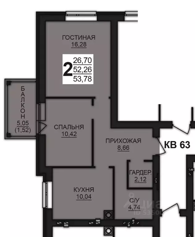 2-к кв. Ивановская область, Ивановский район, Богданихское с/пос, д. ... - Фото 0