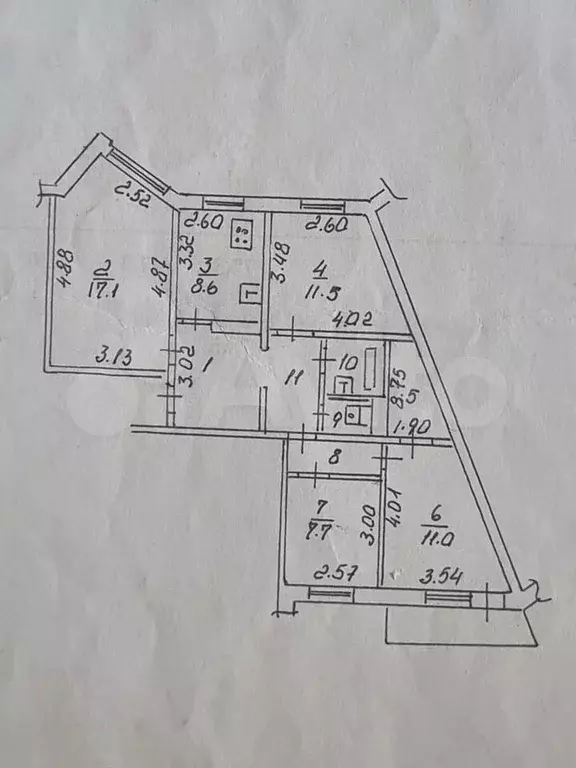 4-к. квартира, 77,3 м, 1/1 эт. - Фото 0
