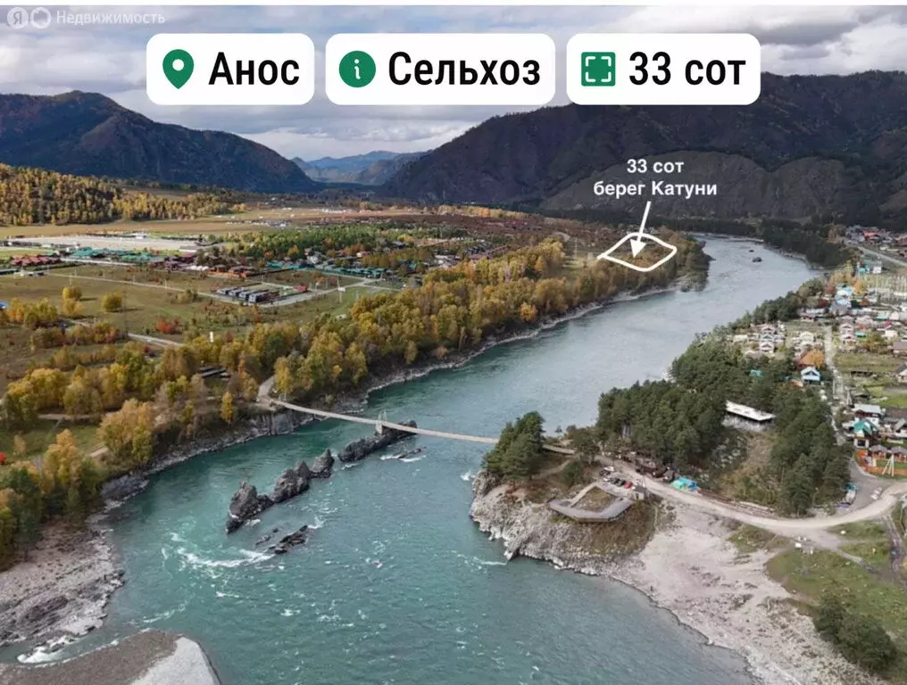 Участок в Чемальский район, село Анос (33 м) - Фото 1