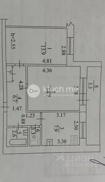 2-к кв. Татарстан, Казань ул. Голубятникова, 24 (50.5 м) - Фото 2