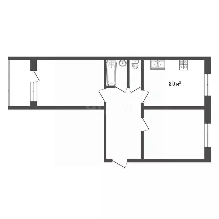 2-к кв. Алтайский край, Новоалтайск Дорожник мкр, 7А (52.6 м) - Фото 2