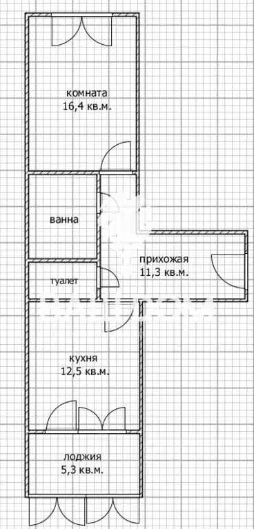 1-к кв. Брянская область, Брянск Степная ул., 11 (46.9 м) - Фото 2