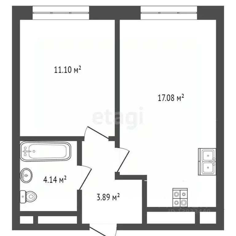 1-к кв. Тюменская область, Тюмень ул. Фармана Салманова, 17 (36.6 м) - Фото 2
