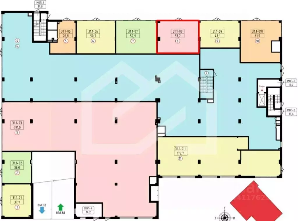 Торговая площадь в Москва Скандинавия жилой комплекс, ул. Эдварда ... - Фото 2