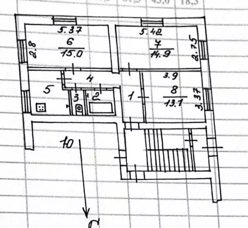 3-к кв. Калужская область, Калуга ул. Салтыкова-Щедрина, 28 (61.2 м) - Фото 2