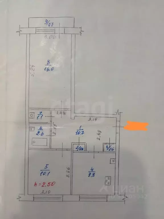 2-к кв. Забайкальский край, Чита Июньская ул., 12 (51.5 м) - Фото 2