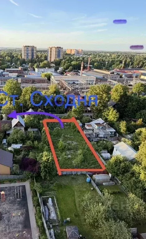 Участок в Московская область, Химки Сходня мкр, туп. 1-й Мичуринский ... - Фото 2