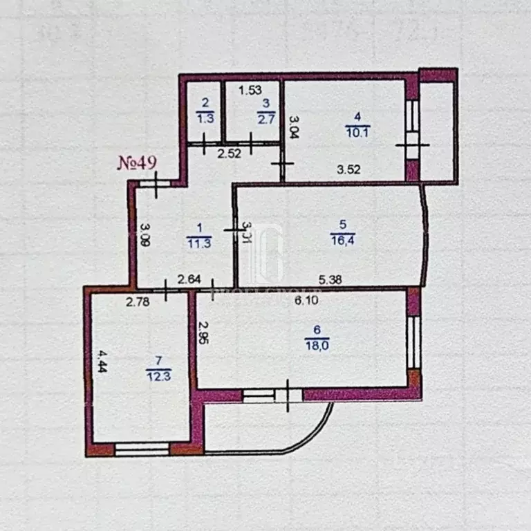 3-к кв. Дагестан, Махачкала ул. Кадиева (72.1 м) - Фото 1