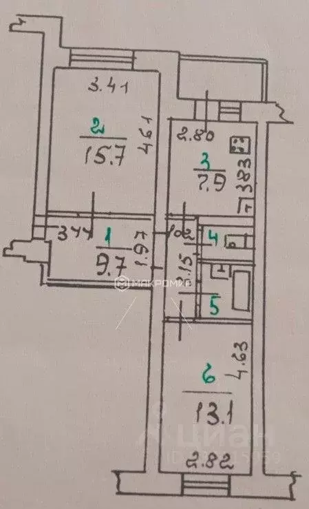 2-к кв. Орловская область, Орел Паровозная ул., 16 (53.0 м) - Фото 1