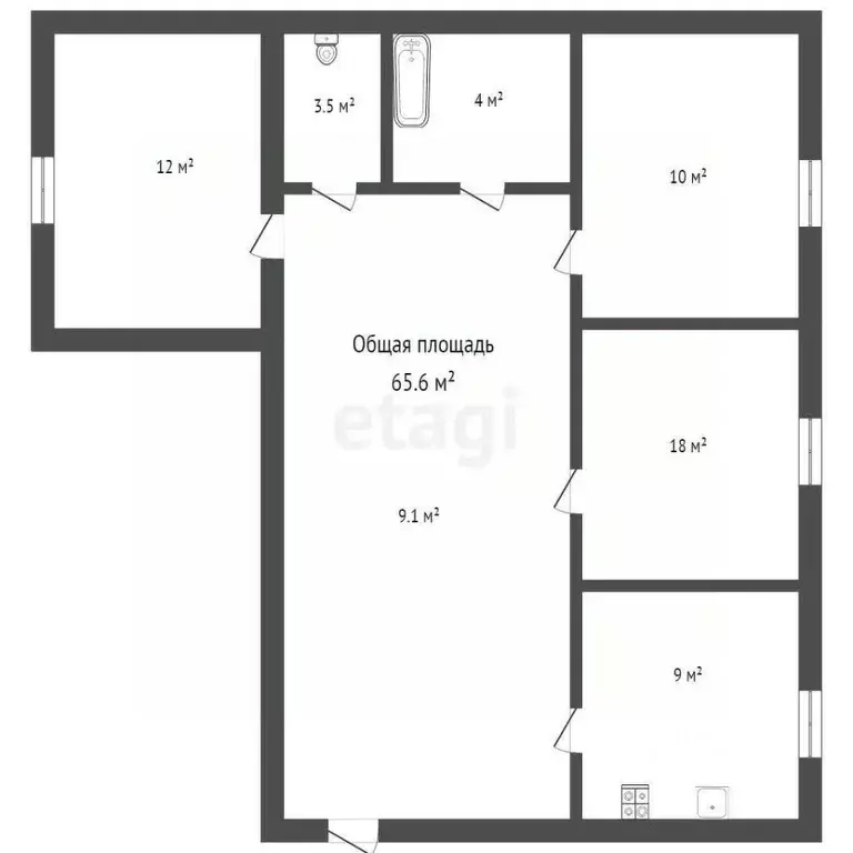 3-к кв. Брянская область, Брянск Московский мкр, 45 (65.6 м) - Фото 1