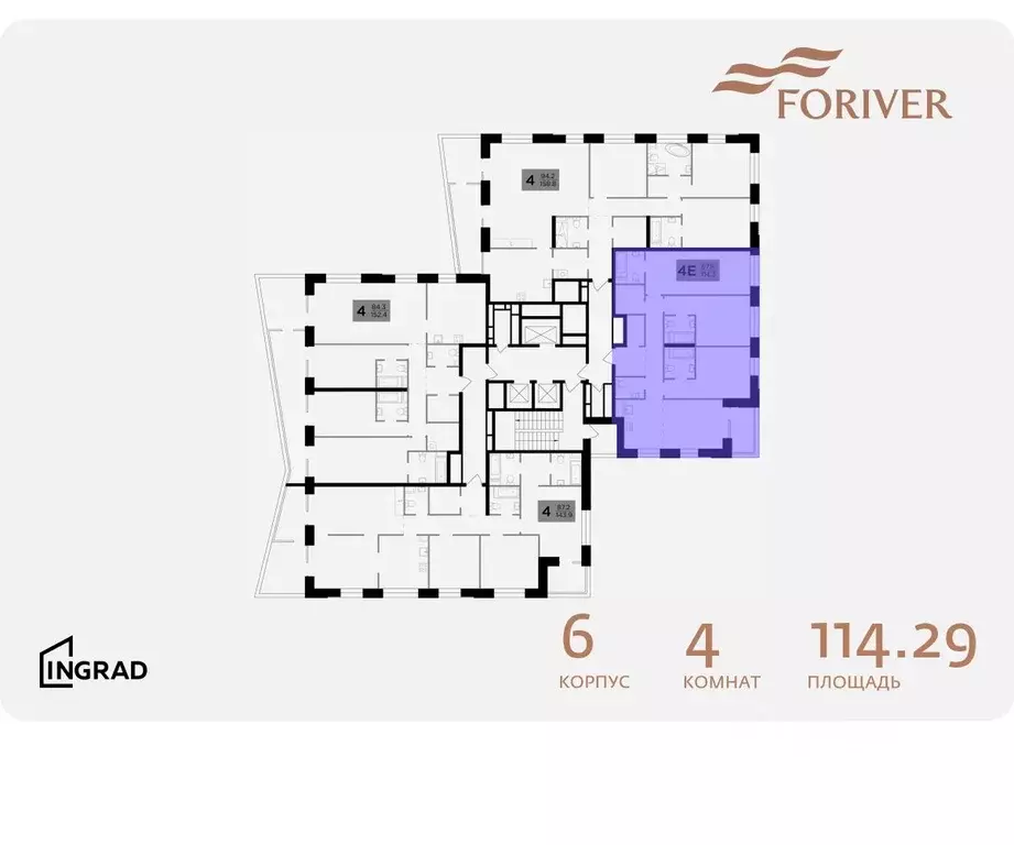 4-к кв. Москва Г мкр, Форивер жилой комплекс, 6 (114.29 м) - Фото 1