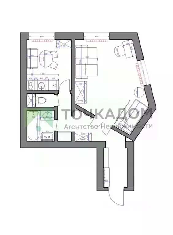 1-к кв. Санкт-Петербург просп. Энгельса, 7Б (40.1 м) - Фото 1