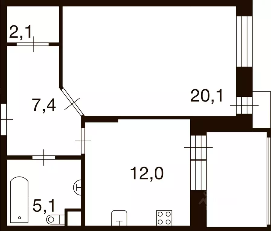 1-к кв. Москва д. Ивановское, ул. Семена Гордого, 3 (46.2 м) - Фото 0