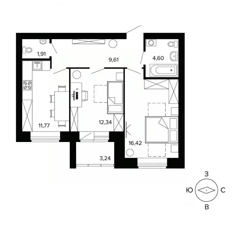 2-к кв. Свердловская область, Березовский бул. Малахитовый (60.4 м) - Фото 1