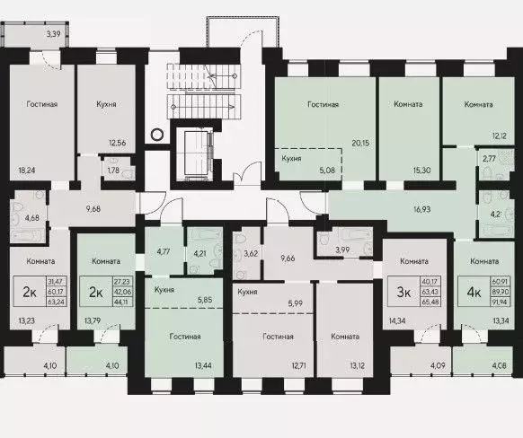 2-к кв. Красноярский край, Красноярск ул. Елены Стасовой, 80 (62.22 м) - Фото 1