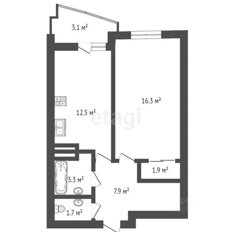 1-к кв. Санкт-Петербург ш. Суздальское, 26к2 (44.3 м) - Фото 1