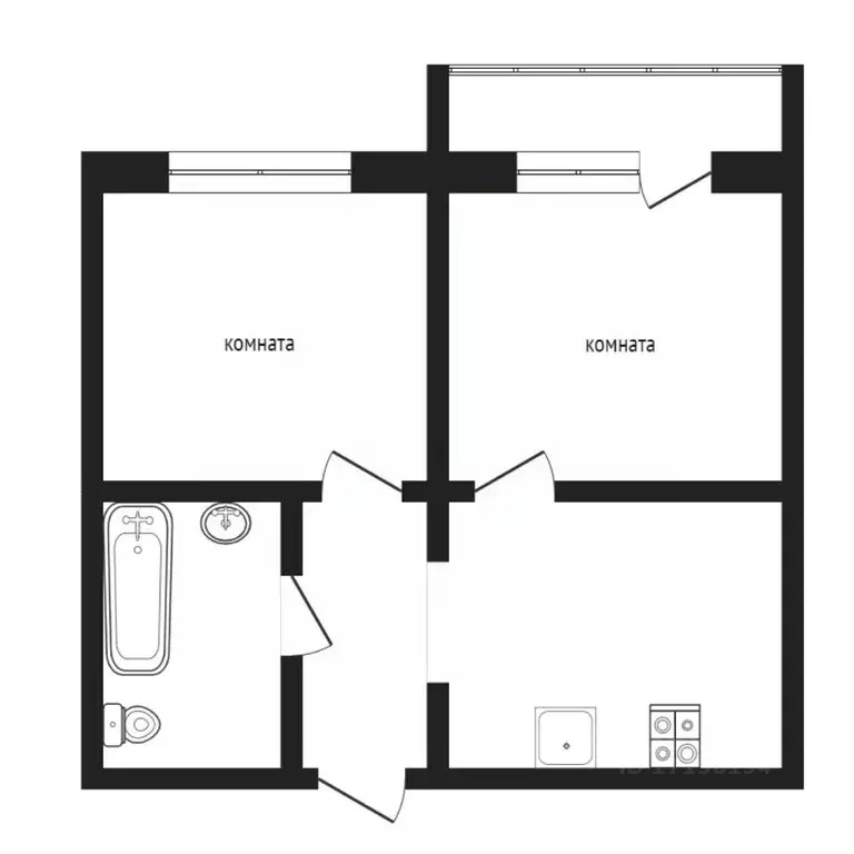 2-к кв. Тюменская область, Тюмень Широтная ул., 168к2 (41.9 м) - Фото 2