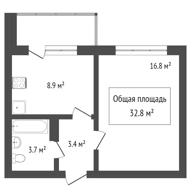 1-комнатная квартира: Новосибирск, улица Ключ-Камышенское Плато, 26/1 ... - Фото 1