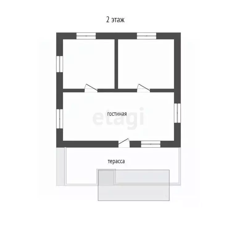Дом в Севастополь СНТ Учкуевка ТСН, Малиновая линия, 27 (65 м) - Фото 2