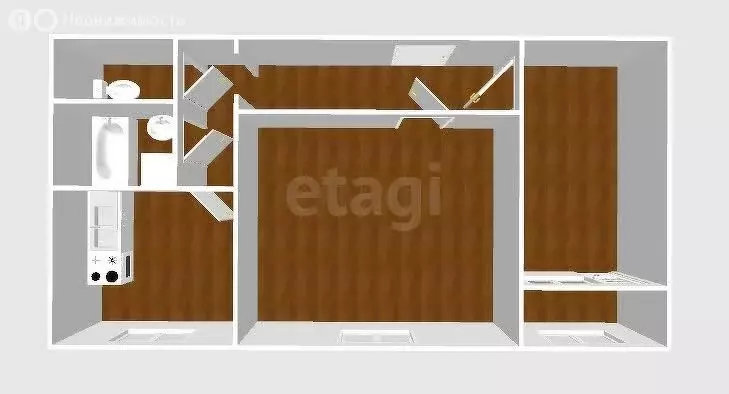 2-комнатная квартира: Южно-Сахалинск, планировочный район Хомутово, ... - Фото 1