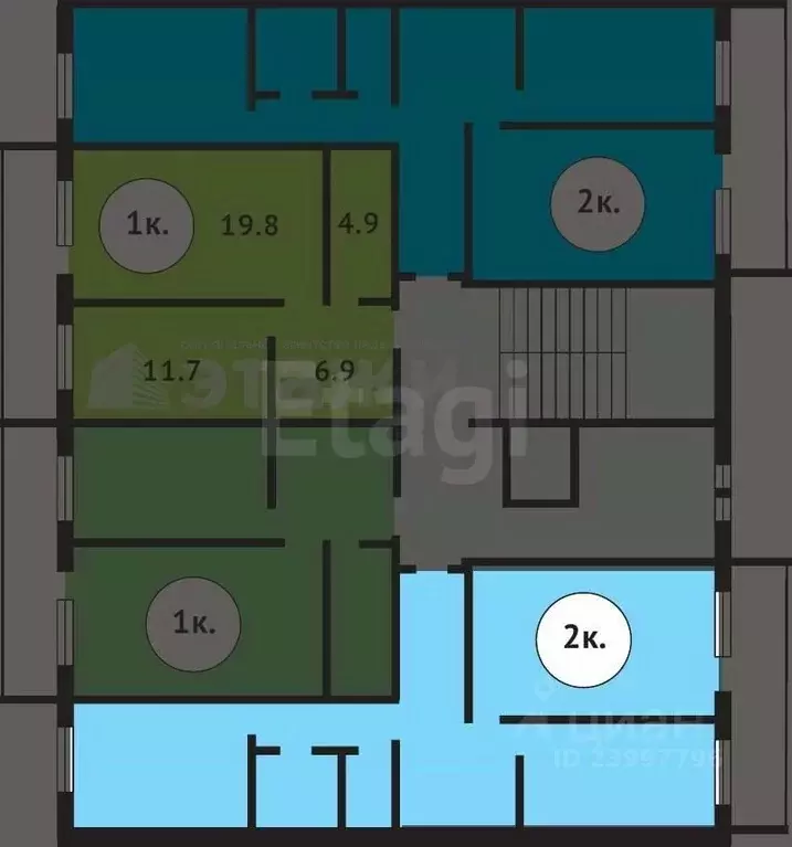 2-к кв. Ставропольский край, Михайловск Шпаковский район, ул. Ленина, ... - Фото 2