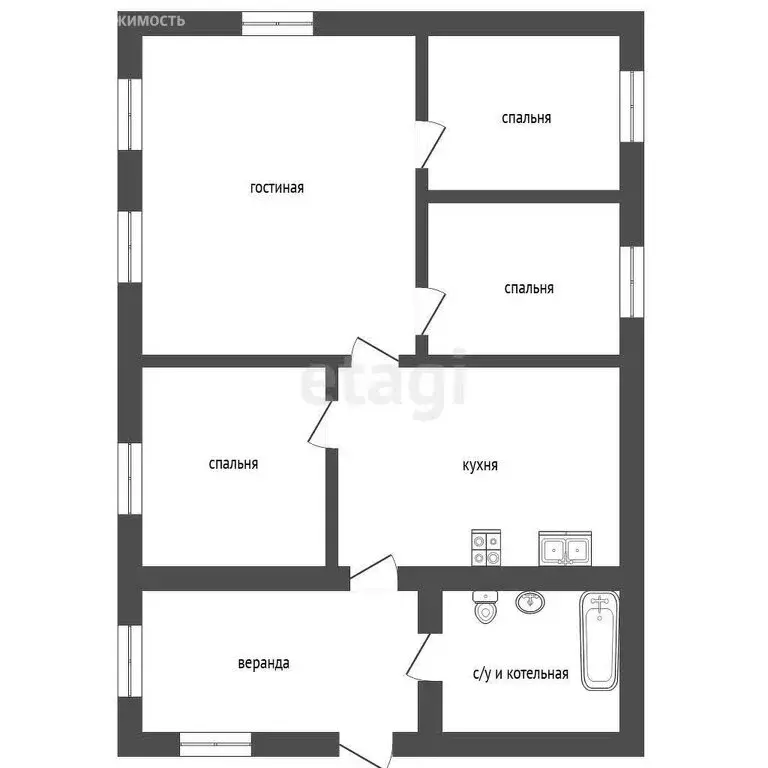 Дом в Бирск, Уральская улица (72.7 м) - Фото 1