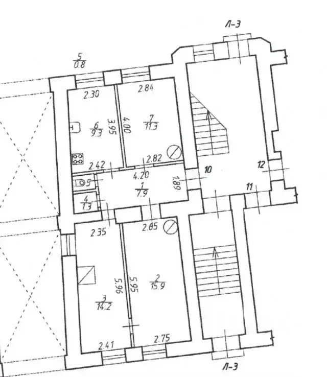 3-к кв. Санкт-Петербург наб. Реки Карповки, 25 (60.7 м) - Фото 1