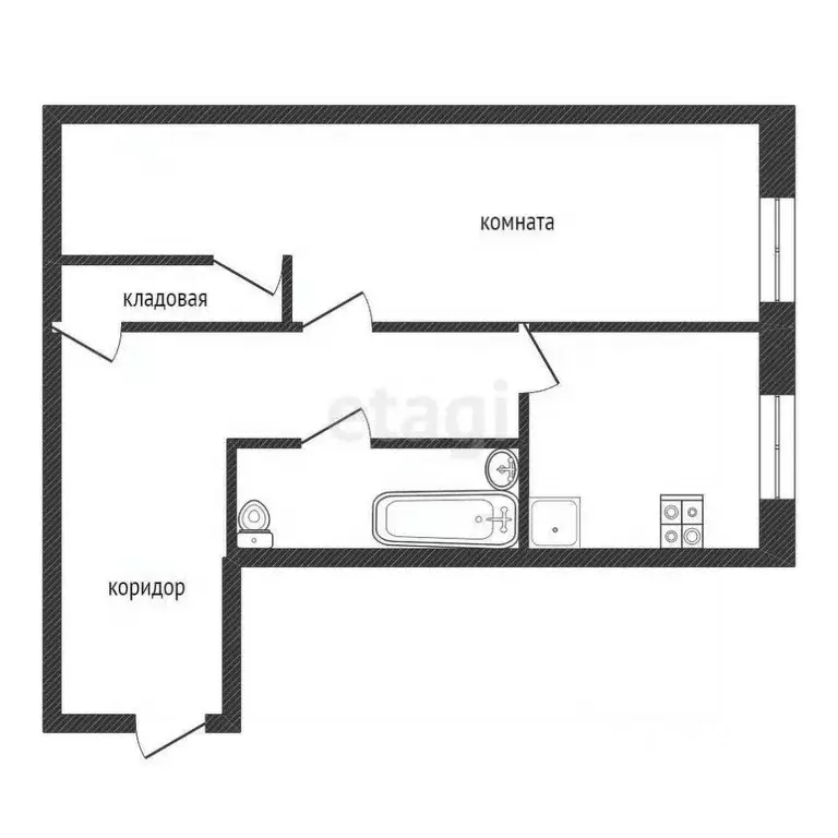 1-к кв. Ленинградская область, Кириши просп. Победы, 7 (29.9 м) - Фото 2