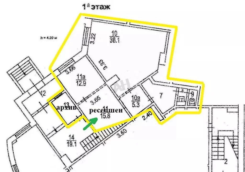 Помещение свободного назначения в Москва Новослободская ул., 11 (111 ... - Фото 1