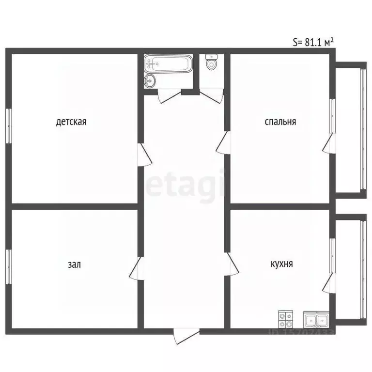 3-к кв. Санкт-Петербург Ленинский просп., 55к1 (81.1 м) - Фото 1