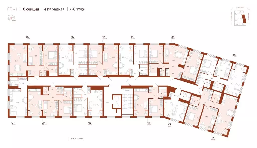 2-к кв. Тюменская область, Тюмень ул. Новаторов, 30 (53.04 м) - Фото 1